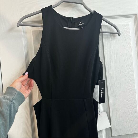 Lulus Utterly Smitten Black Cutout Maxi Dress size S NWT - Picture 3 of 9